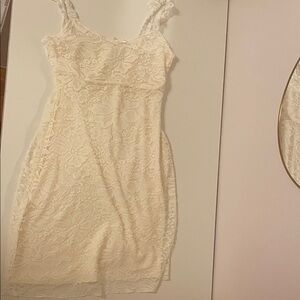 Princess Polly Cream Lace Midi Dress